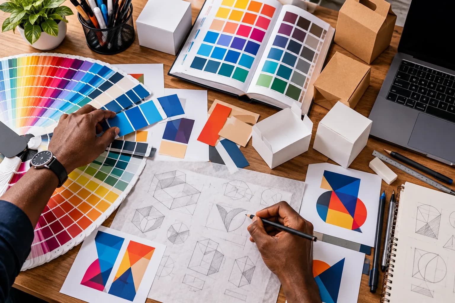 Branded stationery and packaging